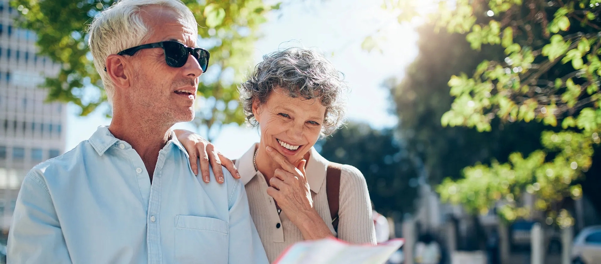 An older couple walking An older couple walking